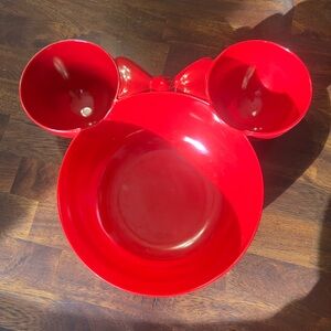Zak Designs Red Chip and dip Bowl with Disney Logo